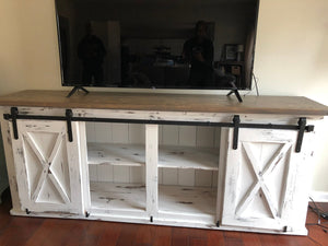 Sliding Barn Door Entertainment Center