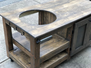 Big Green Egg Table, top front left