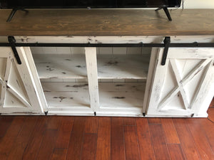 Sliding Barn Door Entertainment Center