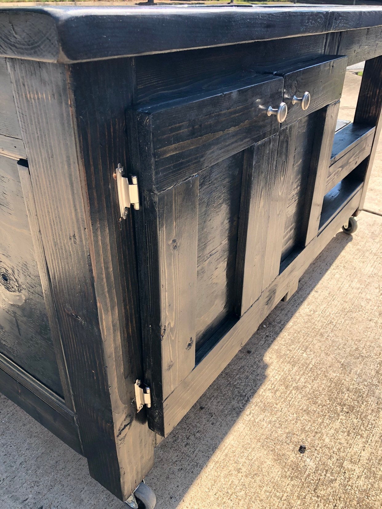 Big Green Egg Table - Ebony Stain