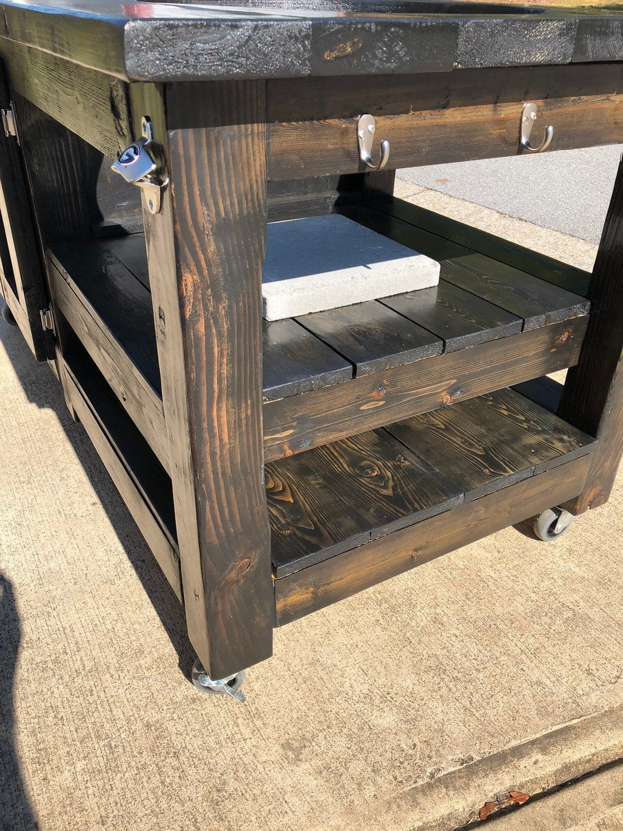 Big Green Egg Table - Ebony Stain
