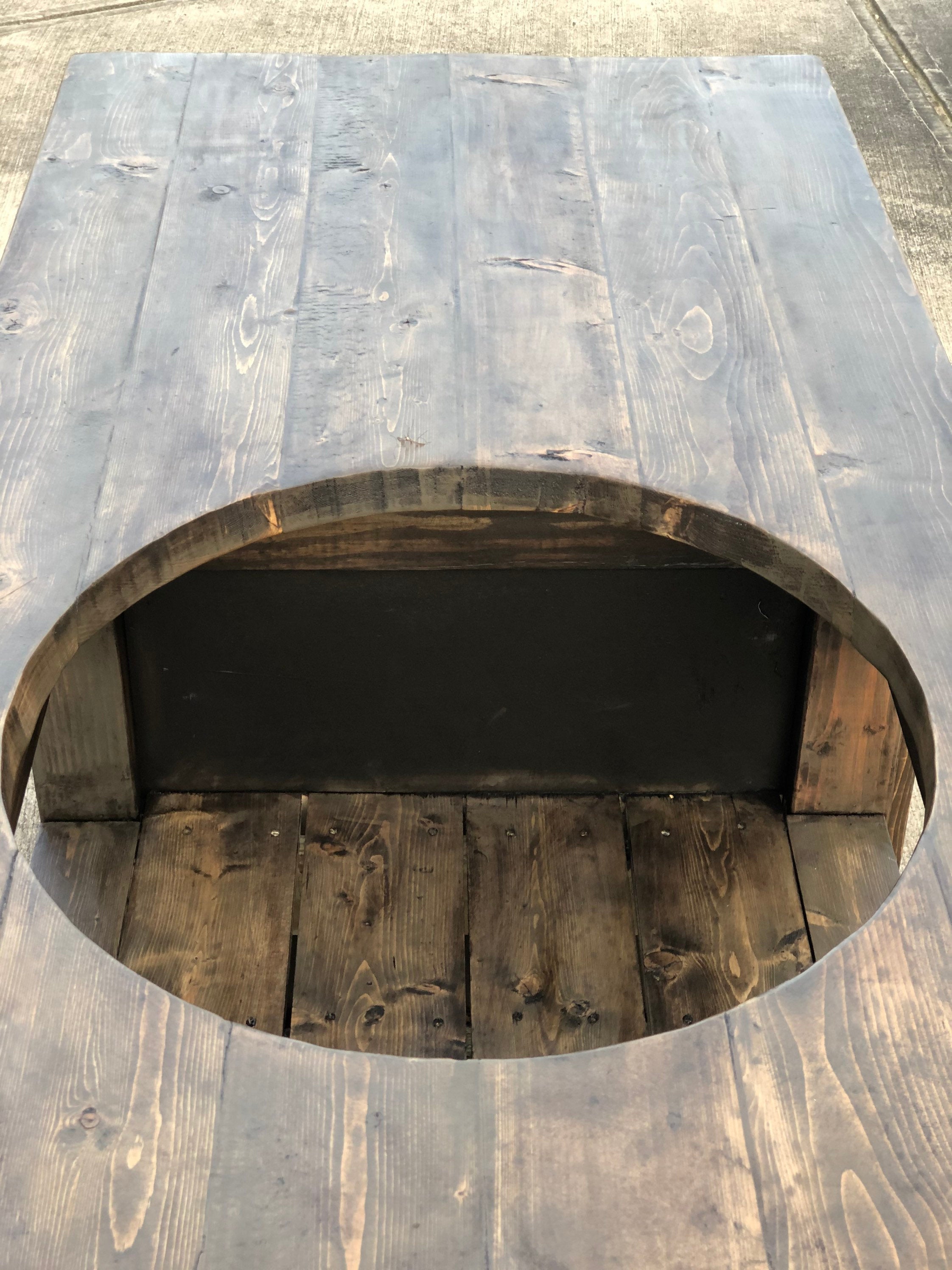 Outdoor Rolling Grill Table for Large Big Green Egg or Kamado Joe - Kona stain